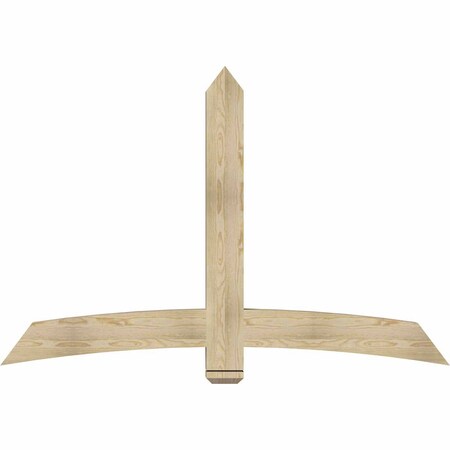 Ekena Millwork Bellingham Rough Sawn Timber Gable Bracket, Douglas Fir, 72"W x 48"H x 4"D x 6"F, 16/12 Pitch GBW072X48X0406BEL00RDF